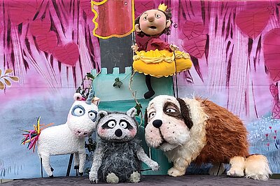 Pressefoto des Theaterstücks "Das Neinhorn"